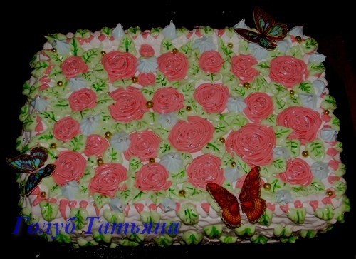 Mga cake ng bulaklak