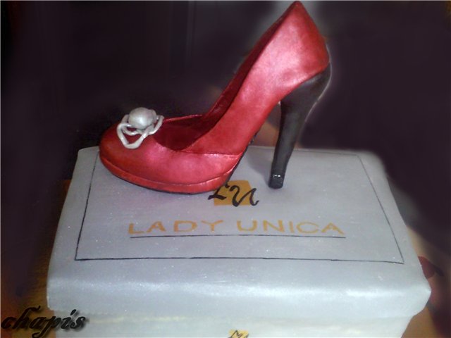 Mga cake na may sapatos