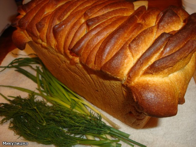 Italiaans brood Pane al latte Fisarmonica in de oven