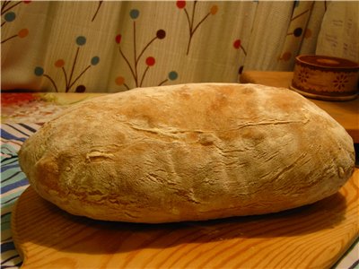 Chiabatta in the oven