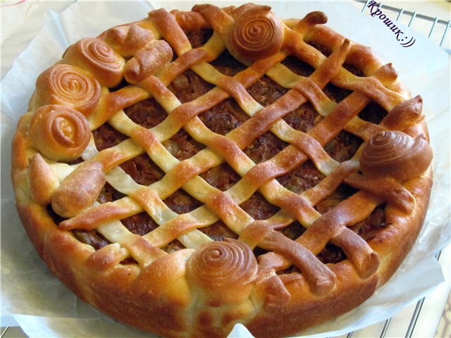 Pastís de massa de mató amb carbassó