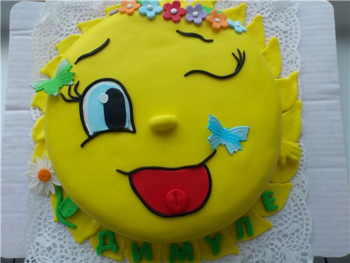 Smilies, zonneschijn (cakes)