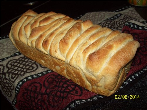 Italian bread Pane al latte Fisarmonica in the oven