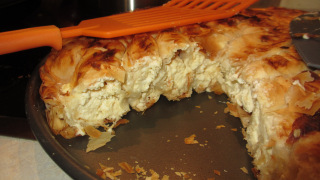 Snail cheese pie