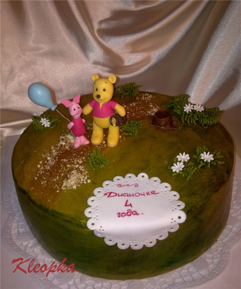 Torte basate sul cartone animato Winnie the Pooh e tutto, tutto, tutto