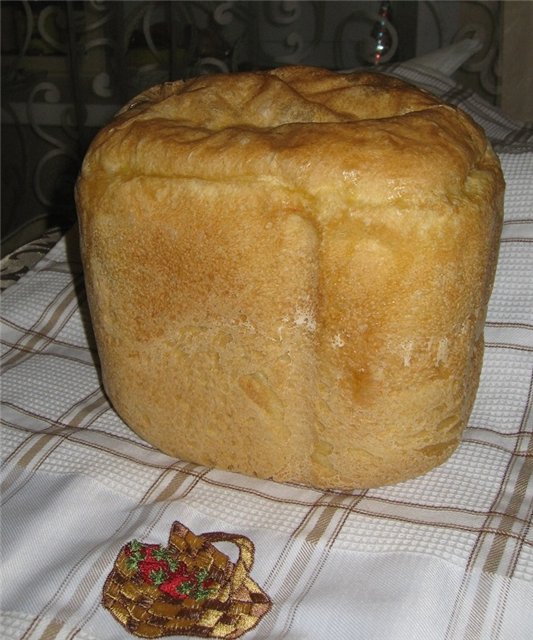 Wheat bread on ripe dough (self-leavening)