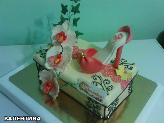 Mga cake na may sapatos