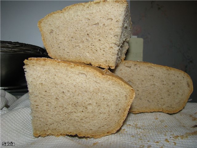 Pane di grano su pasta matura (autolievitazione)