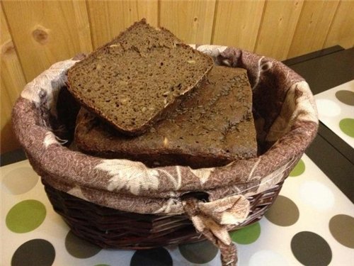 Sourdough rye tinapay sa isang gumagawa ng tinapay