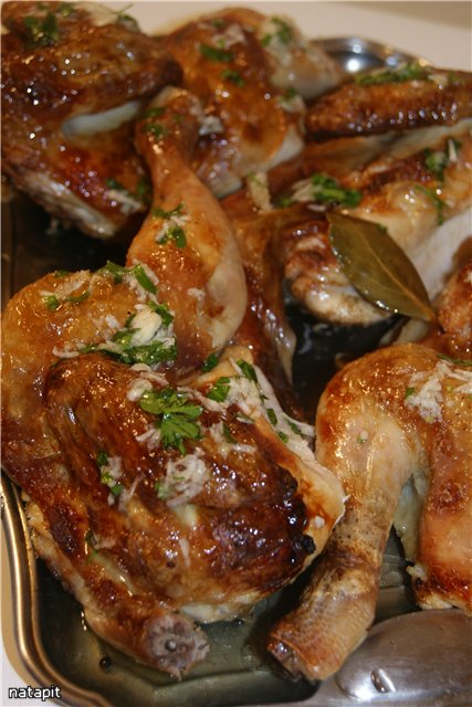 Chicken with garlic sauce