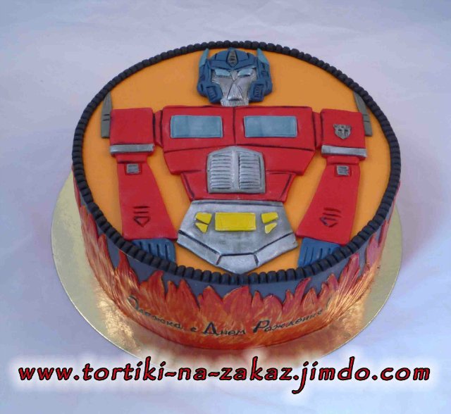 Cakes based on cartoons Transformers, Lego and other superheroes