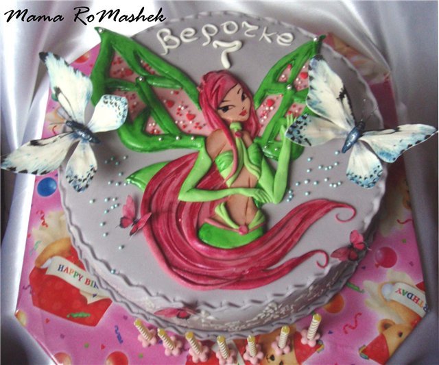 Torte con fate basate sul cartone animato Winx e altri