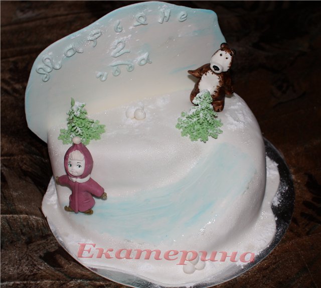 Torte basate sul cartone animato Masha e Orso