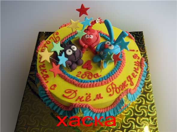 Cakes based on the cartoon Smeshariki