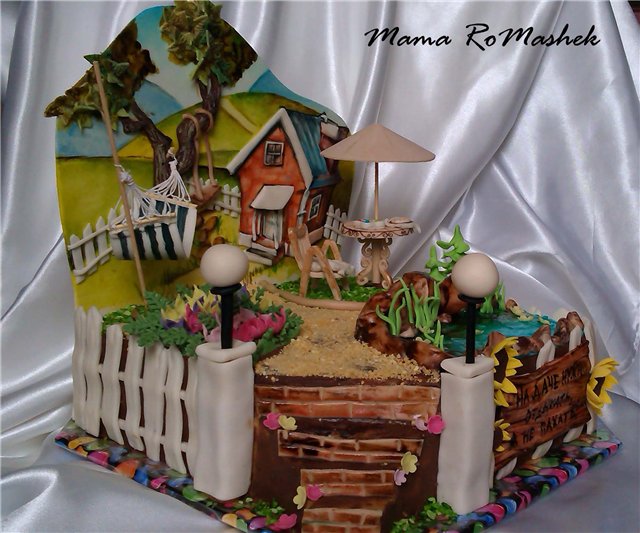 City. Garden. Country house. Vegetable garden (cakes)