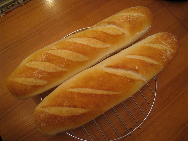 Baguette francese con lievito naturale (vero)