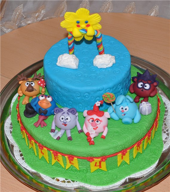 Cakes based on the cartoon Smeshariki