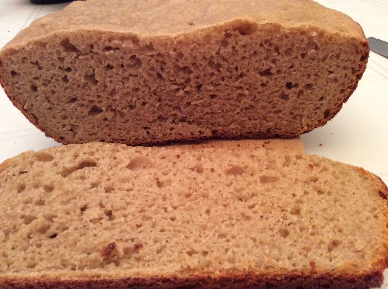 Peasant sourdough bread in a bread maker