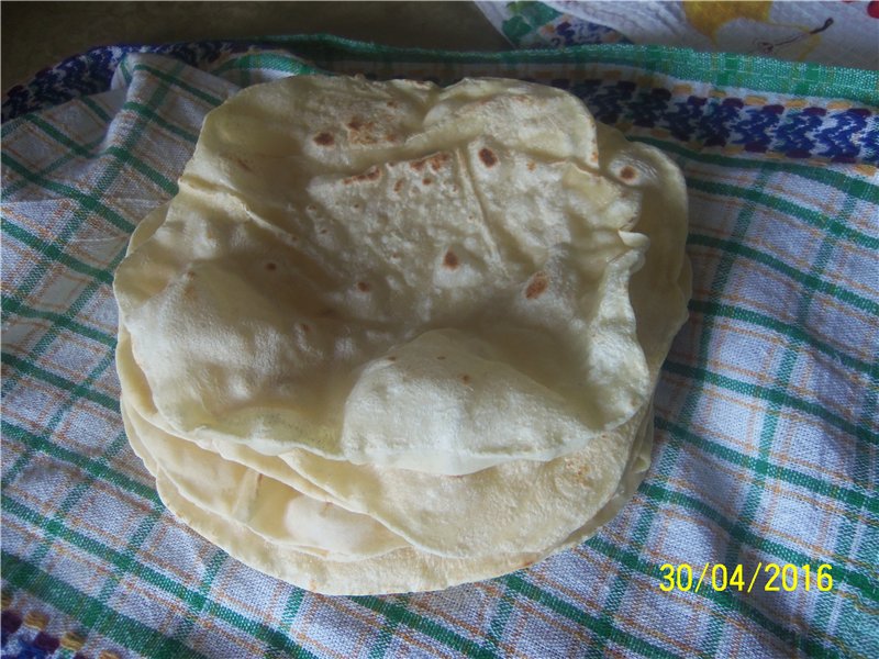 Mga Moroccan ksra tortilla