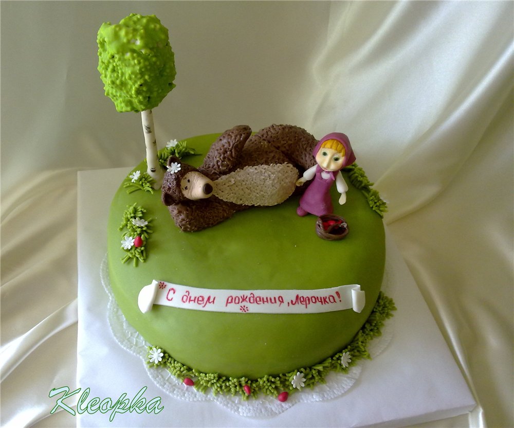 Cakes based on the cartoon Masha and the Bear