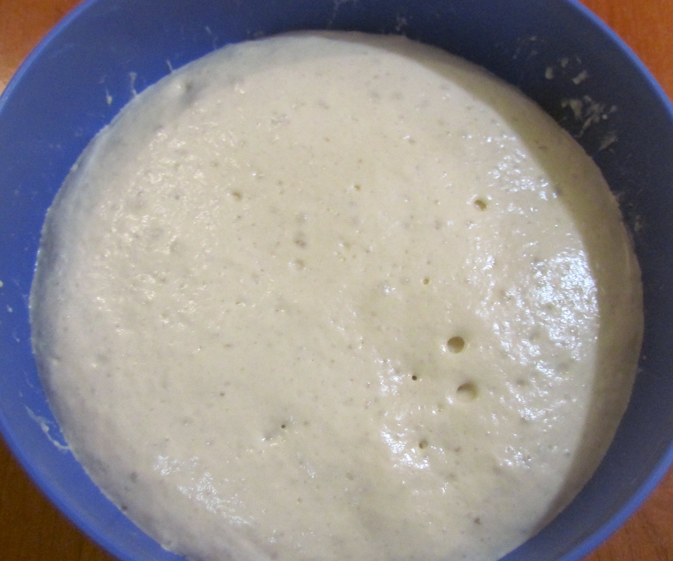 Egg bread in the oven