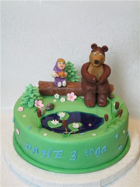 Cakes based on the cartoon Masha and the Bear