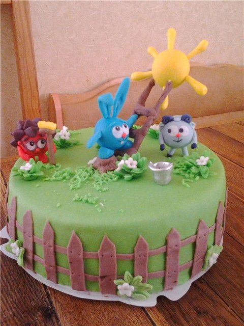 Cakes based on the cartoon Smeshariki