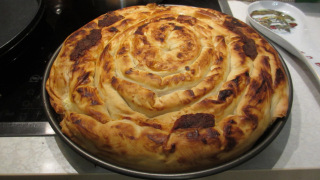 Snail cheese pie