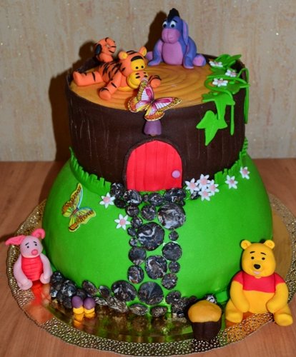 Torte basate sul cartone animato Winnie the Pooh e tutto, tutto, tutto