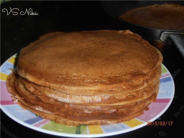 Panqueques con crema batida de Elena Molokhovets