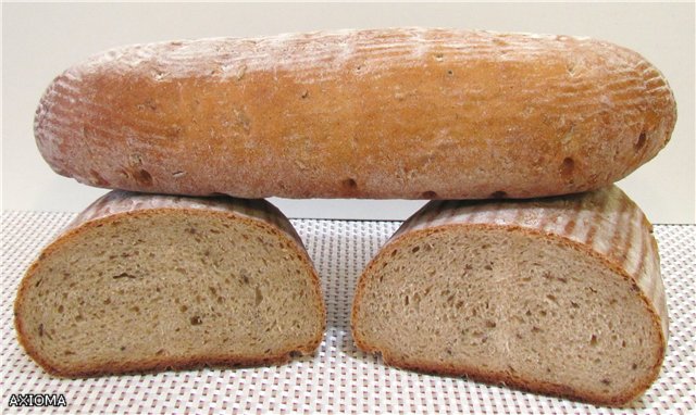 Lithuanian wheat-rye custard with caraway seeds (Sventine duona) in the oven