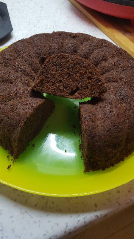 Chocolate-poppy cake sa microwave