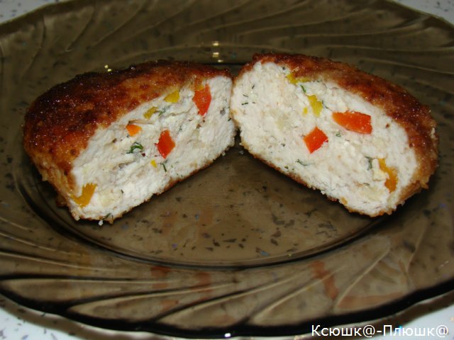 Chicken cutlets with bell pepper and Parmesan cheese (Brand 6050 pressure cooker)