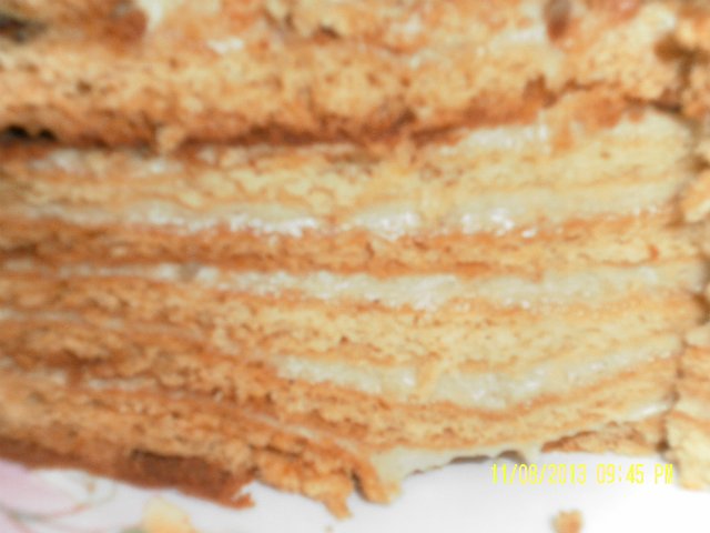 Honey cake mula sa choux pastry