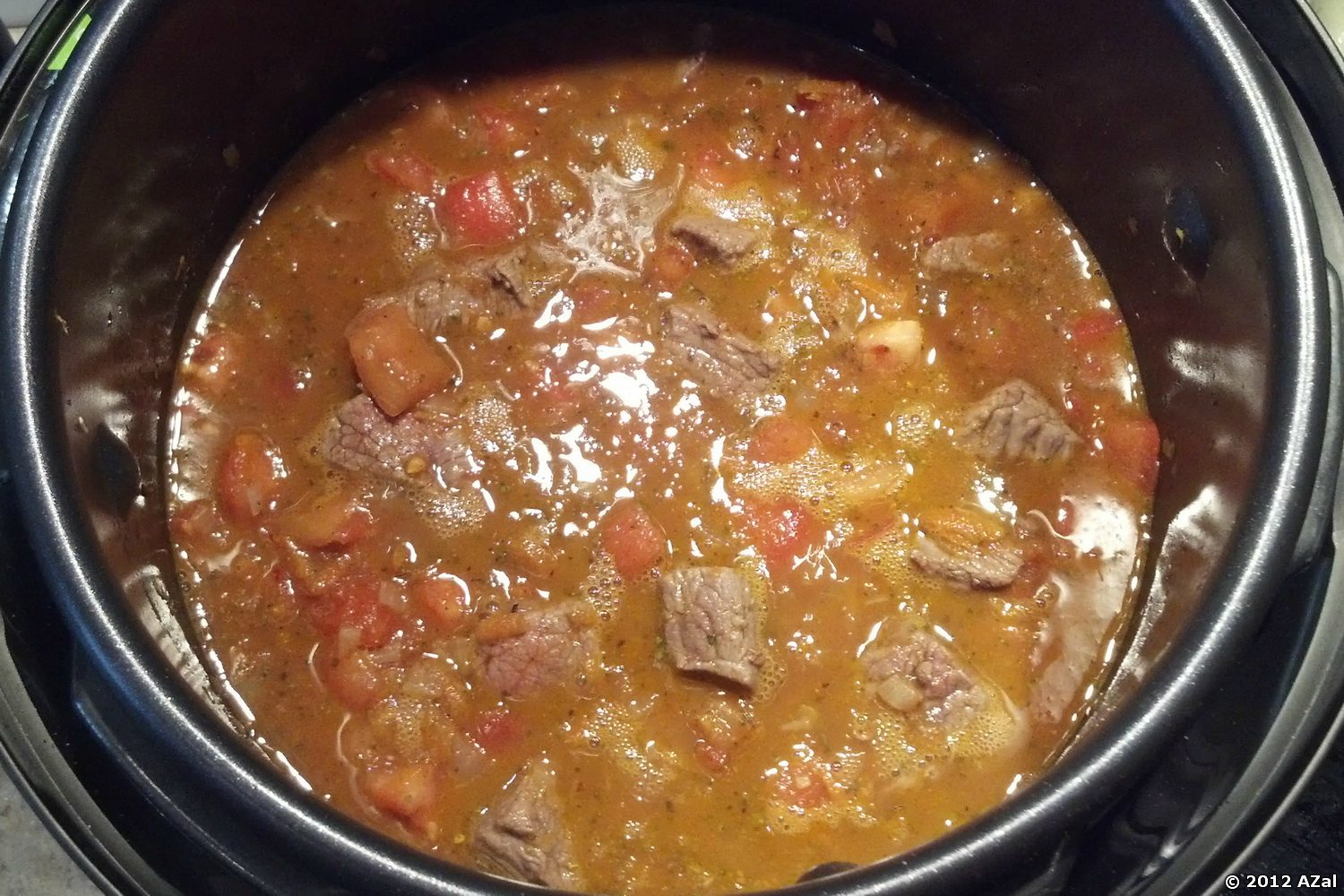 Hungarian goulash soup (multicooker Moulinex Minute Cook CE4000)