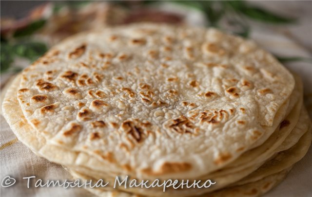 Chapati con dip verde