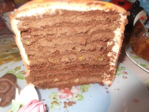 Zandkoekcake Koffie-chocolade op dooiers