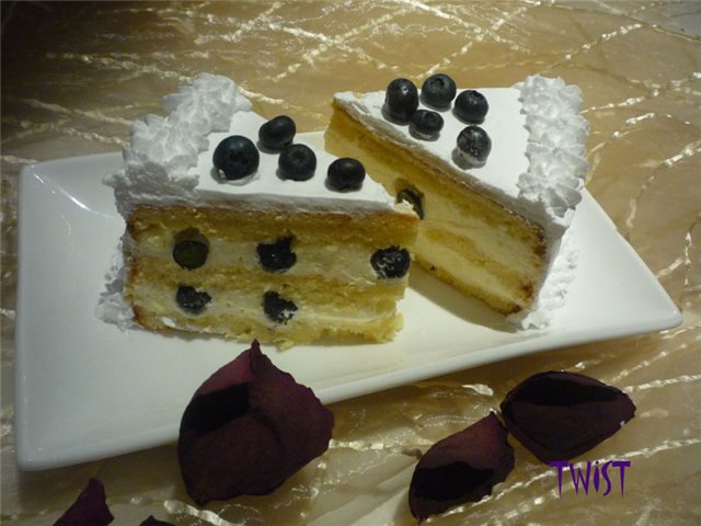 Torta di mirtilli al limone della Boemia