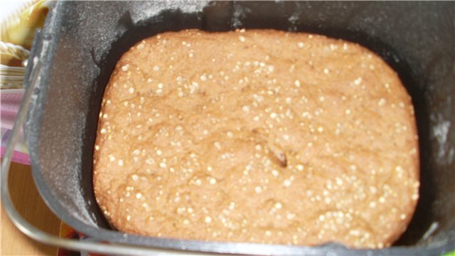 Pane di frumento e segale 50x50 con lievito di birra (macchina per il pane)