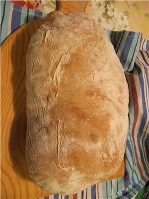 Chiabatta in the oven