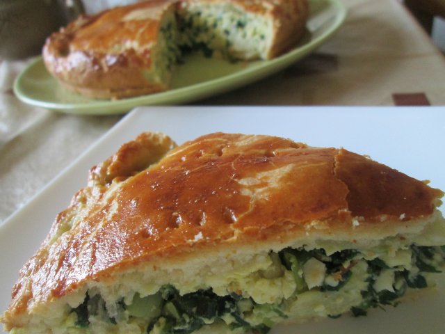 Egg og Scallion Pie