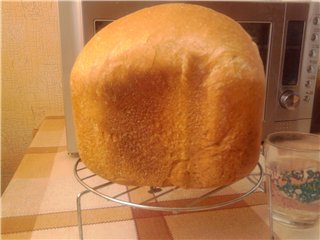 Simple wheat bread on kefir (oven)