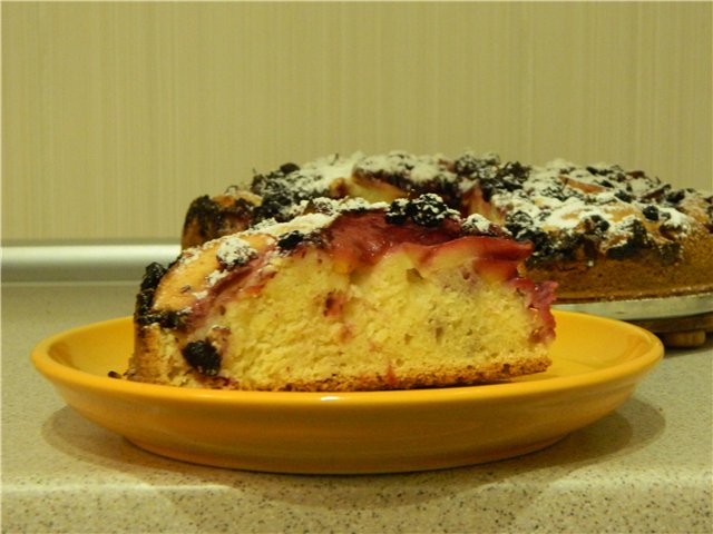 Torta di frutta in scatola e congelata