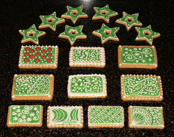 Delicate cookies (gingerbread) on the Christmas tree