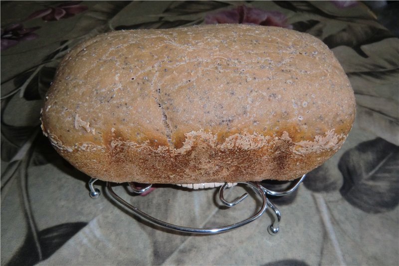 Pane di grano saraceno con semi di papavero, semi di lino, noci