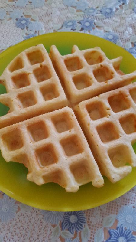 Waffles de pan simples