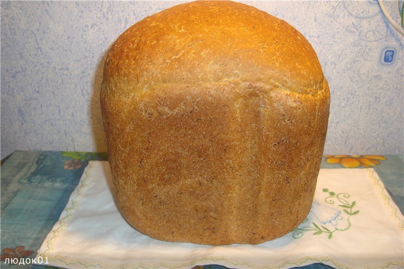 Pane alle carote in una macchina per il pane