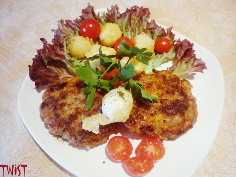 Albóndigas picadas (almuerzo de Truffaldino de Bérgamo)