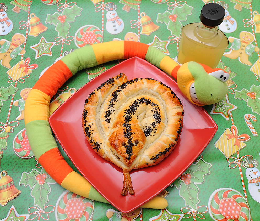 Snail cheese pie