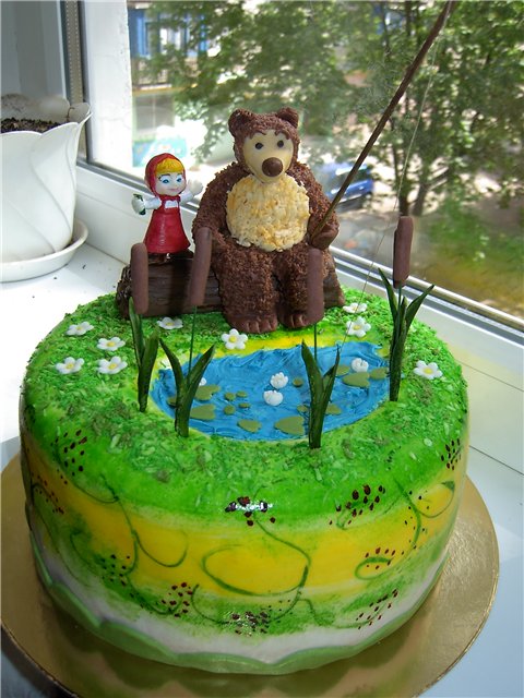 Cakes based on the cartoon Masha and the Bear